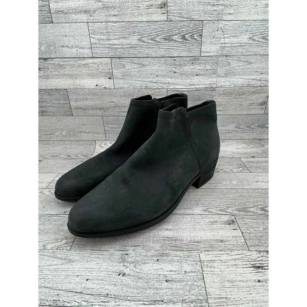 Rockport Womens Black Leather Ankle Boots Side Zip Truss Comfort Size 7 CG8064‎